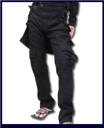 ヤスユキイシイ122205b３連ヒップバッグ付きカーゴパンツ