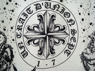 ヤスユキイシイ141902ホワイトタトゥーTシャツ