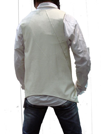 ヤスユキイシイ151902ホワイト顔料コーティングベスト