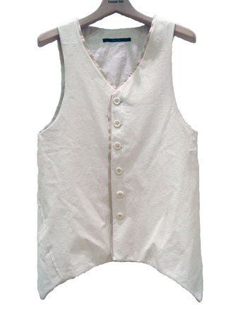 ヤスユキイシイ151902ホワイト顔料コーティングベスト