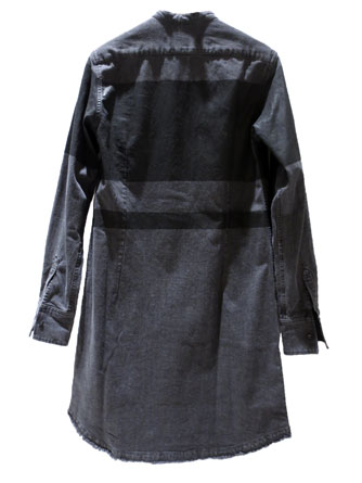 ヤスユキイシイ173301ブラックデニム ロングシャツ