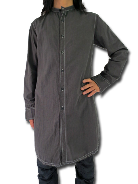 ヤスユキイシイ181303墨染めロングシャツ