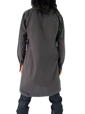 ヤスユキイシイ181303墨染めロングシャツ