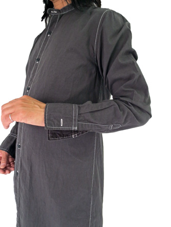 ヤスユキイシイ181303墨染めロングシャツ