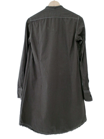 ヤスユキイシイ181303墨染めロングシャツ