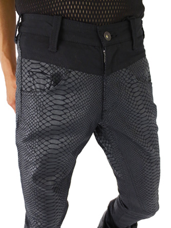 ヤスユキイシイ182205スネークスリムパンツ