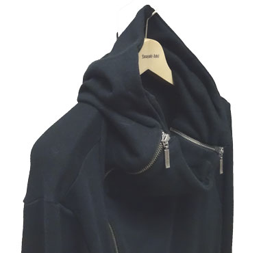 ヤスユキイシイ203901首元立体感 ボリューム大！ロングフードコート