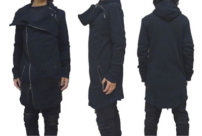 ヤスユキイシイ203901首元立体感 ボリューム大！ロングフードコート