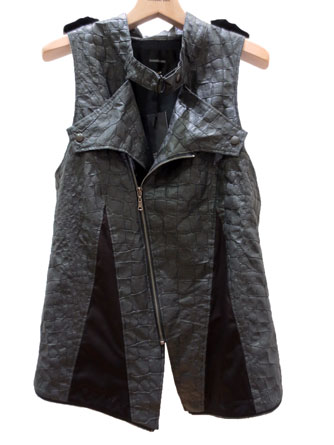 ヤスユキ　イシイ　オートルイグ 101501 和紙クロコ　ロングベスト