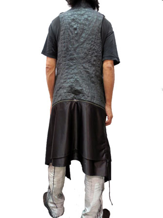 ヤスユキ　イシイ　オートルイグ 101501 和紙クロコ　ロングベスト