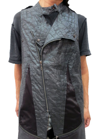 ヤスユキ　イシイ　オートルイグ 101501 和紙クロコ　ロングベスト