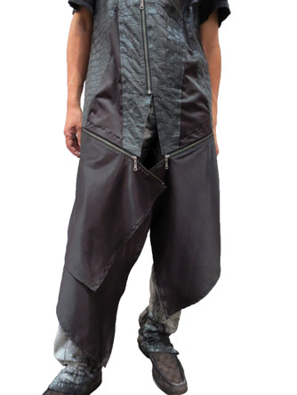 ヤスユキ　イシイ　オートルイグ 101501 和紙クロコ　ロングベスト