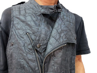 ヤスユキ　イシイ　オートルイグ 101501 和紙クロコ　ロングベスト